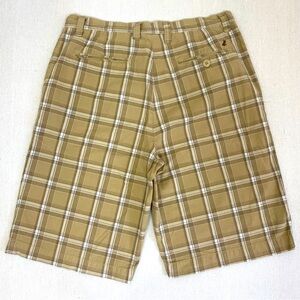 Urban Pipeline Man’s 100% Cotton Tan Plaid Shorts